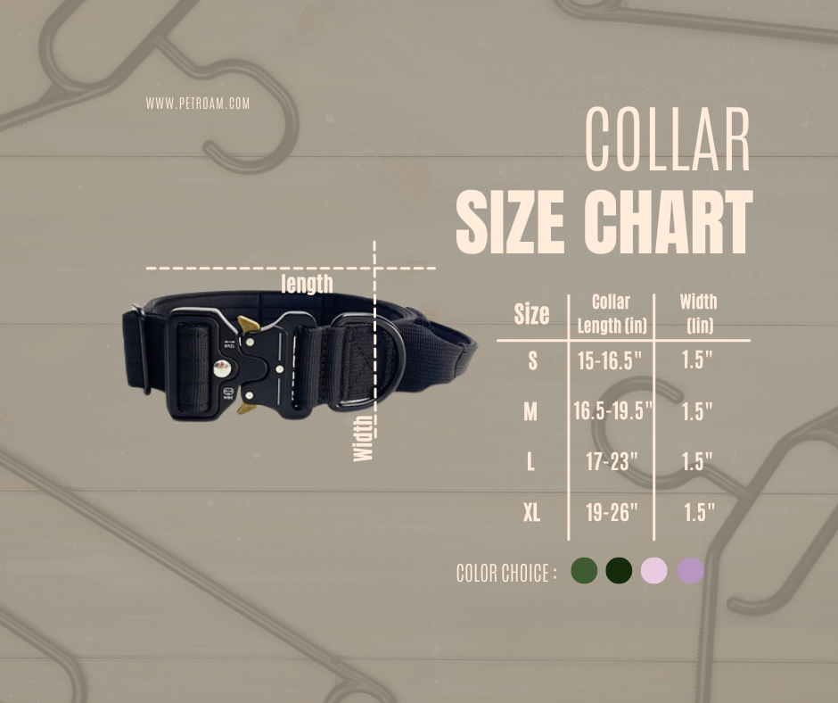 PETROAM - Vente Collier – chien - Collier tactique pour chien avec poche AirTag - Vert chasseur7