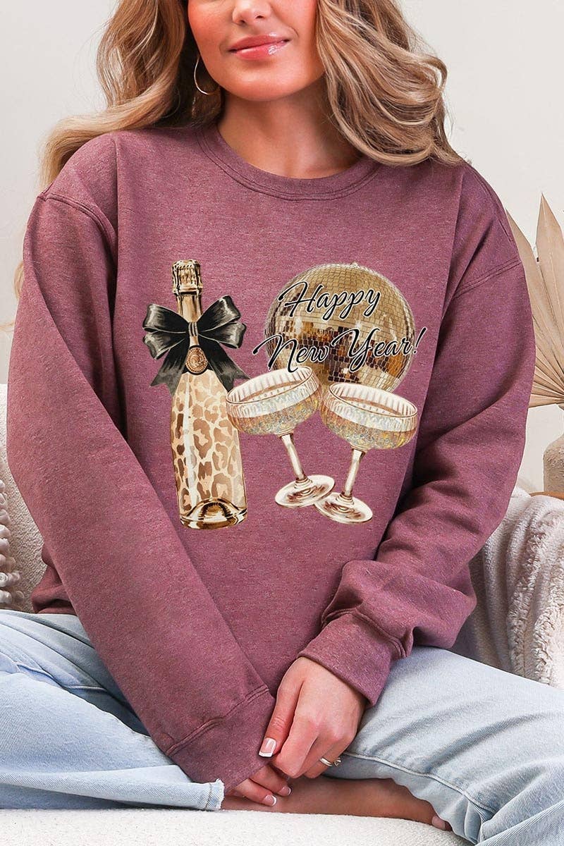 COLORBEAR - Wholesale T-Shirt (Graphic) - Women's - Cheers Champagne Graphic Sweatshirt3