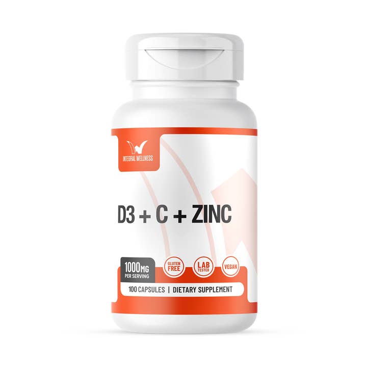 Vitaminkompleks m/ D3, C, K2 og zink (100 kapsler) for engroshandel hos Integral Wellness