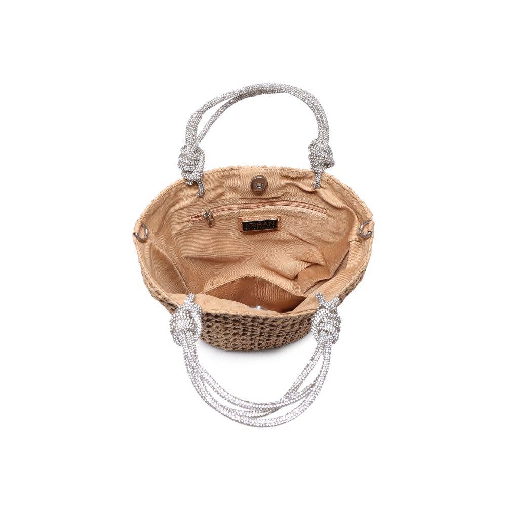 Urban Expressions – wholesale Bärkasse - Dam – Gaia Straw Mini Tote med kristallhandtag13
