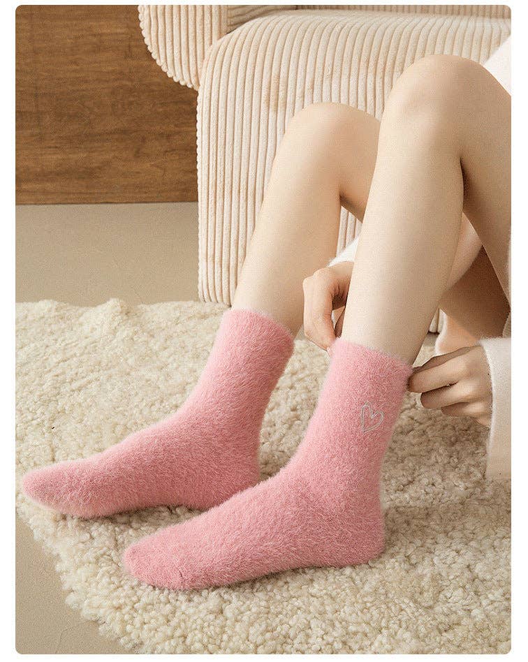 Gohobi （We cover U.S. import duties） – Großhandel Socken – Damen – Gohobi Samtsocken mit rosafarbenem Herz19
