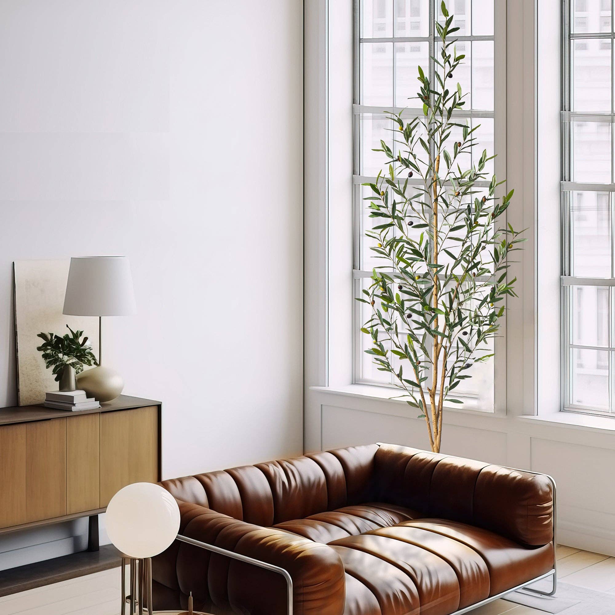 Forever Leaf - Wholesale Artificial Plant - 72" Artificial Olive Tree in Pot1