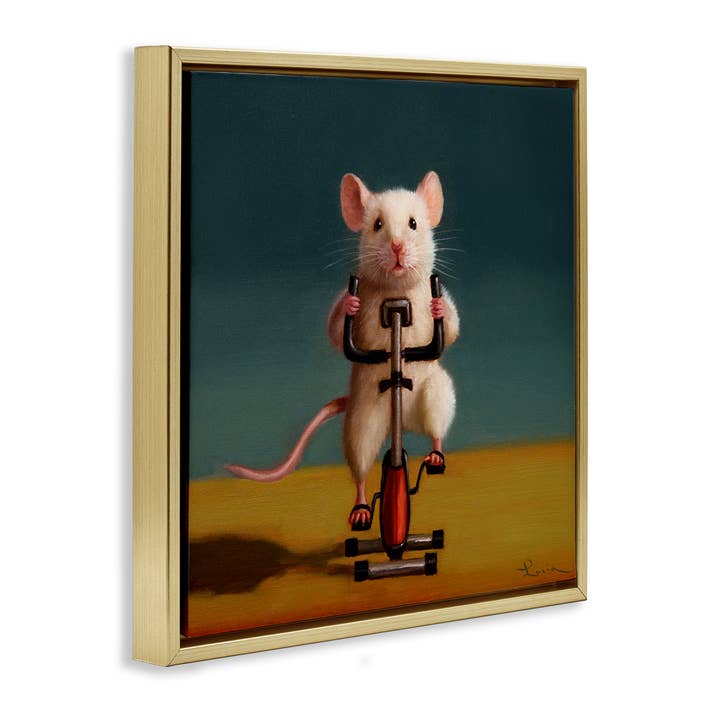 Stupell Industries - Wholesale Wall Sign - Funny Workout Mouse - Framed Wall Art16