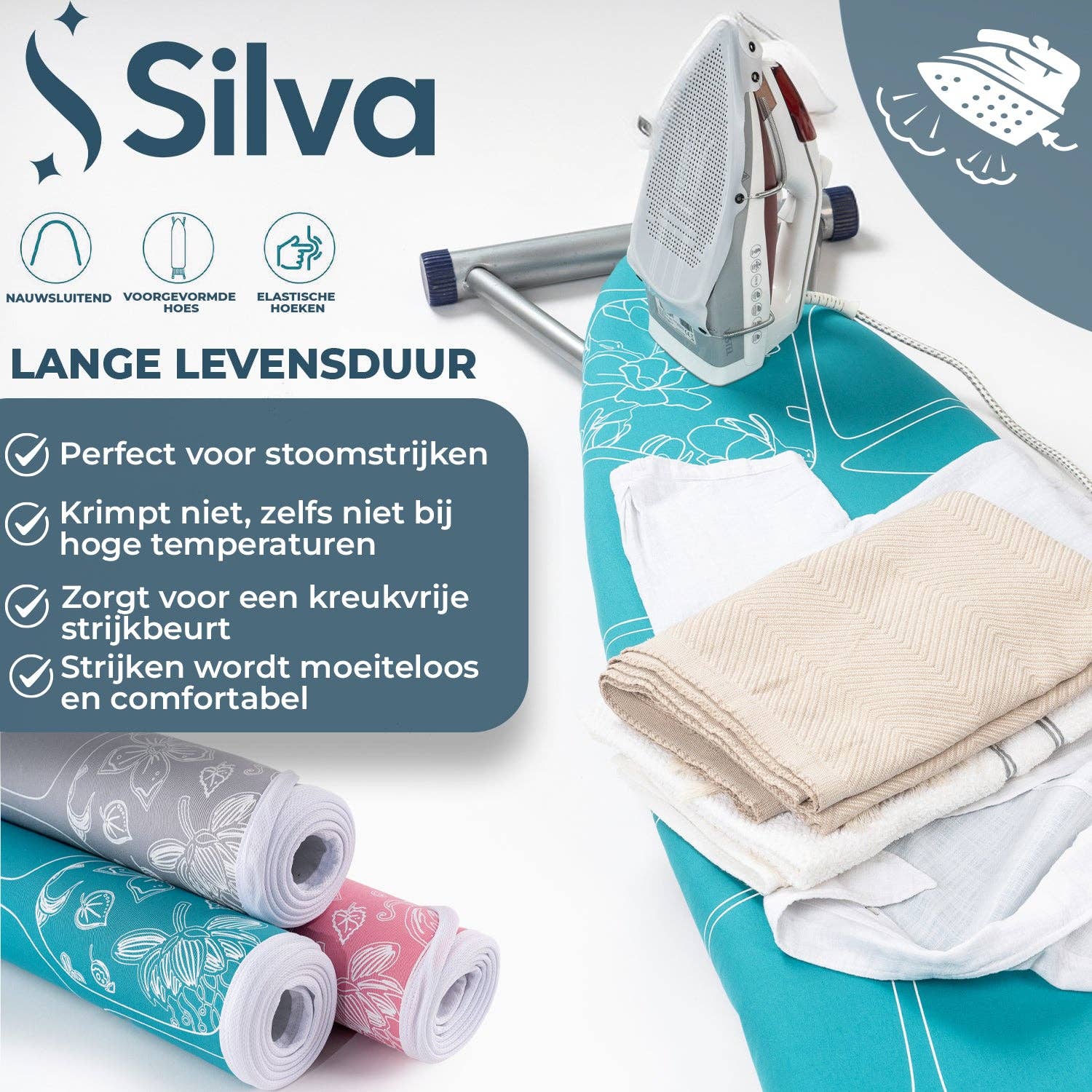 Mevsim Store - Wholesale Ironing board - Silva - Ironing Board Cover - Molton 5mm - Grey9