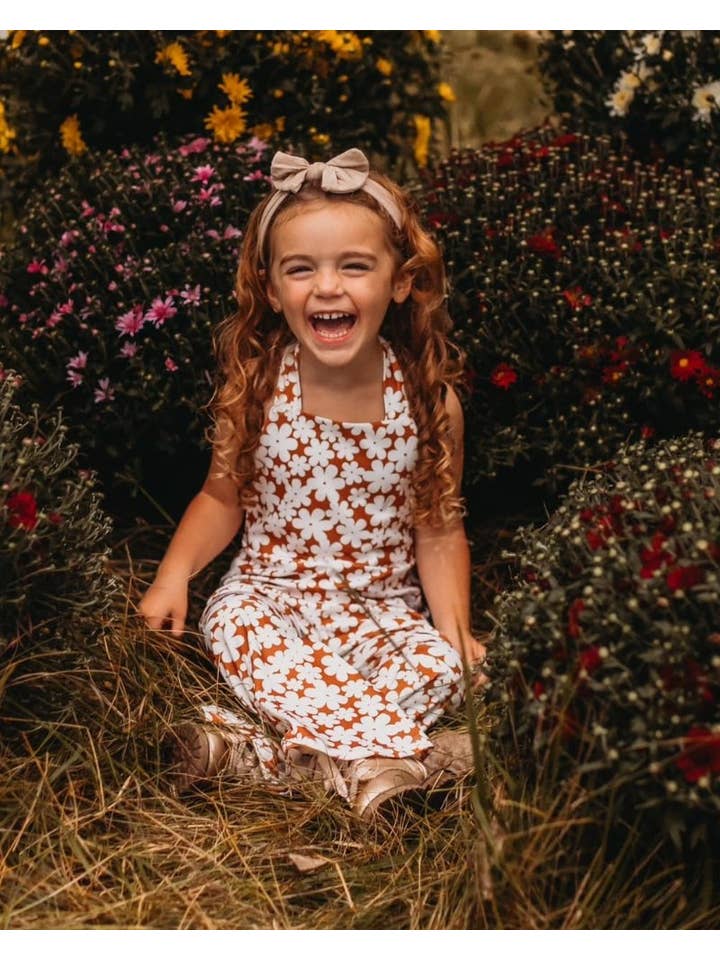 Bailey's Blossoms - Wholesale Jumpsuit - Baby - Andi Pleated Bell Bottom Jumpsuit - Flower Child