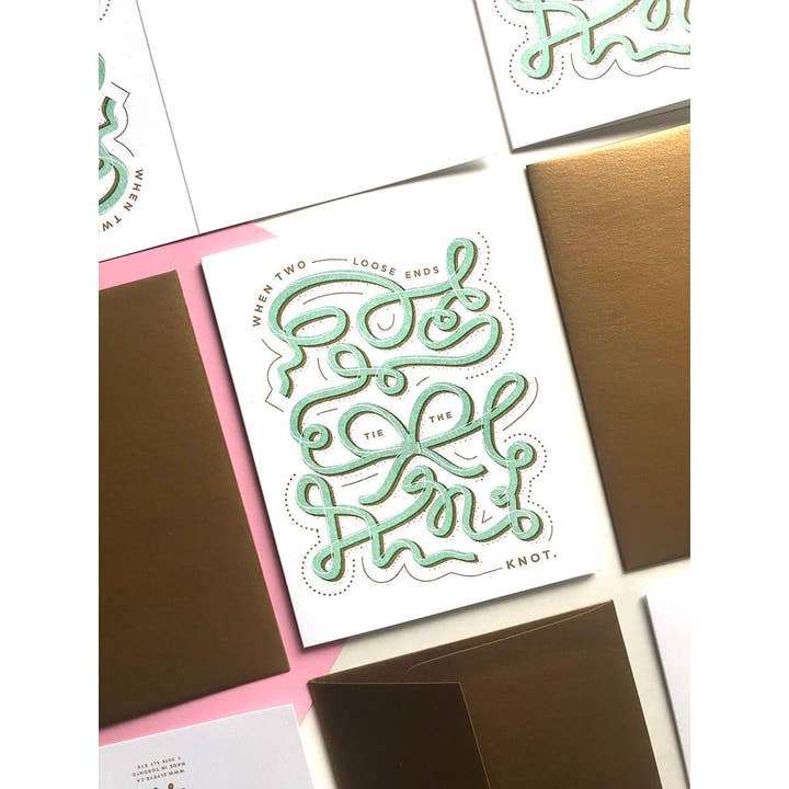 SLY EYE - Wholesale Love Card - Retro Wedding Love Letterpress Greeting Card3