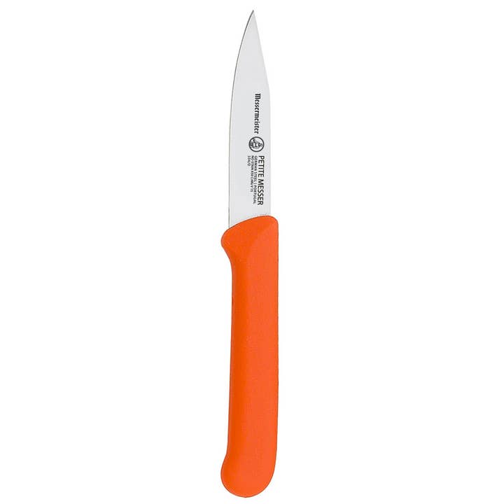 Messermeister - Wholesale Kitchen/Utility Knife - Clip Point Paring Knife With Matching Sheath - 3” / Orange