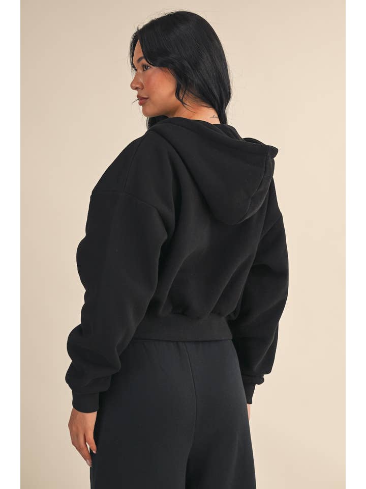 KIMBERLY C - Wholesale Hoodie - Women's - Cozy Fleece Oversized Crop Full Zip Hoodie27