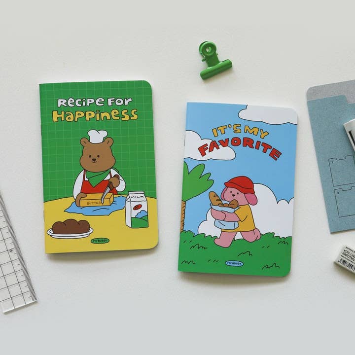 Dailylike My Buddy Adorable mini notebooks 2PCS SET for wholesale by K-Wonderland