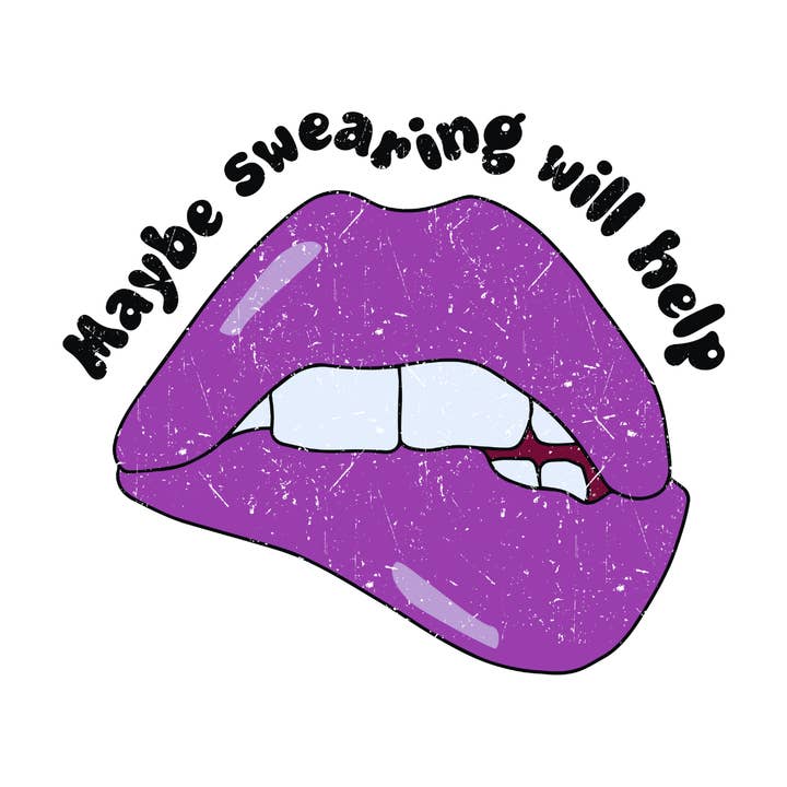 Maybe swearing will help sticker for wholesale by Stick to it creations