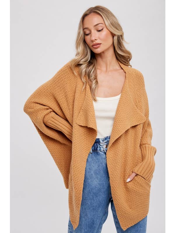 Vanilla Monkey - Wholesale Cardigan - Women's - Waffle Cocoon Sweater Cardigan
