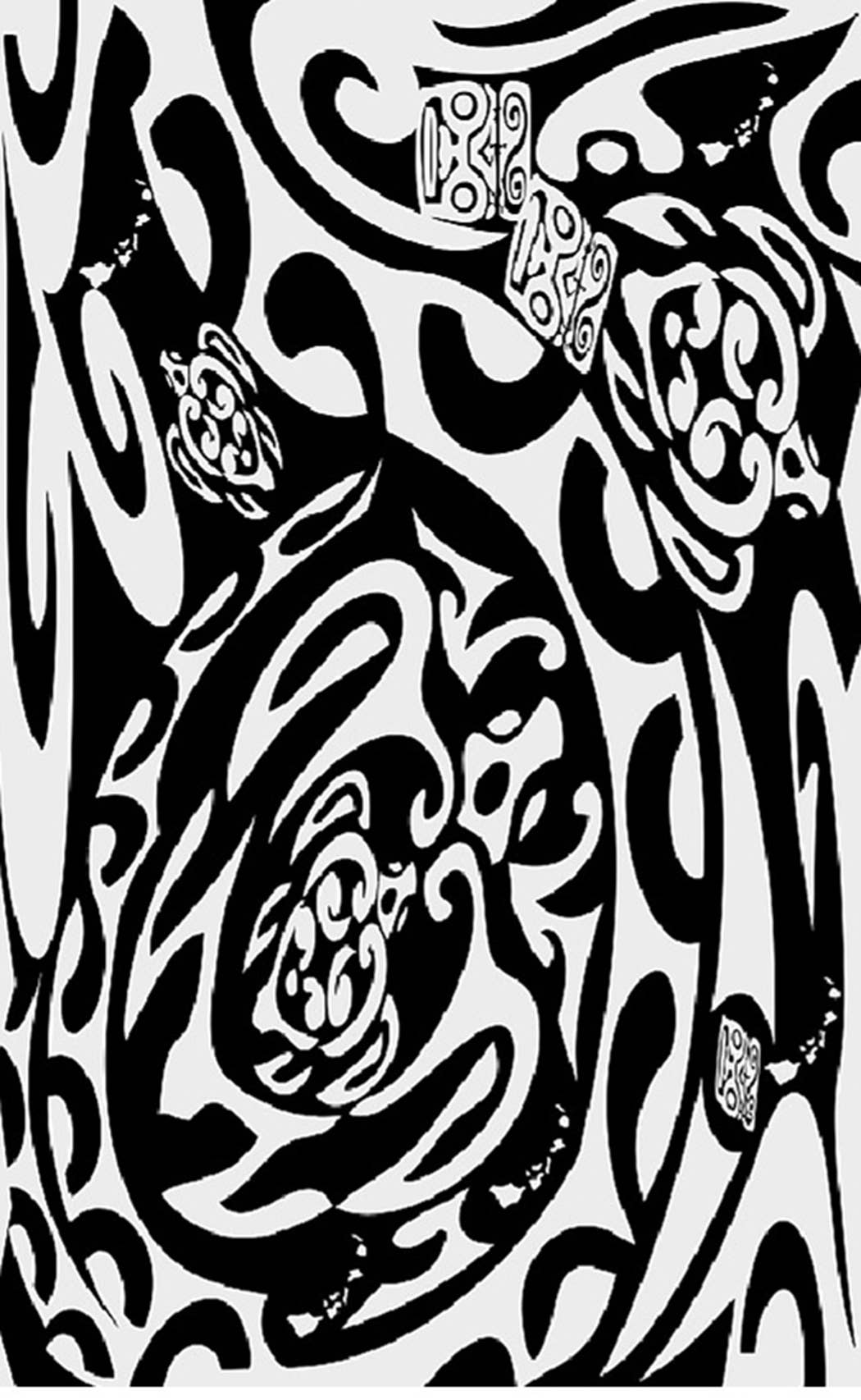 Island Style Clothing Co by Akamai Distribution Ltd - Vente Cache-maillot – femme - Paréo Tortue Île - Paréo Noir et Blanc Cache-Maillot de Plage3