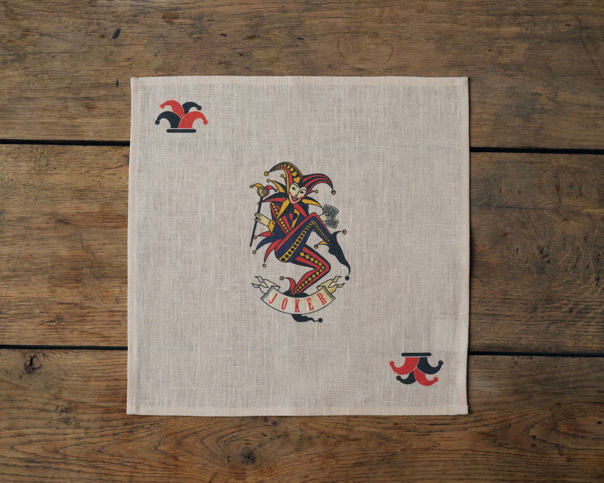 Suisse Maison de Lin - Wholesale Dinner & Cloth Napkin - Playing Cards Natural Linen Napkins (Set of 6)3