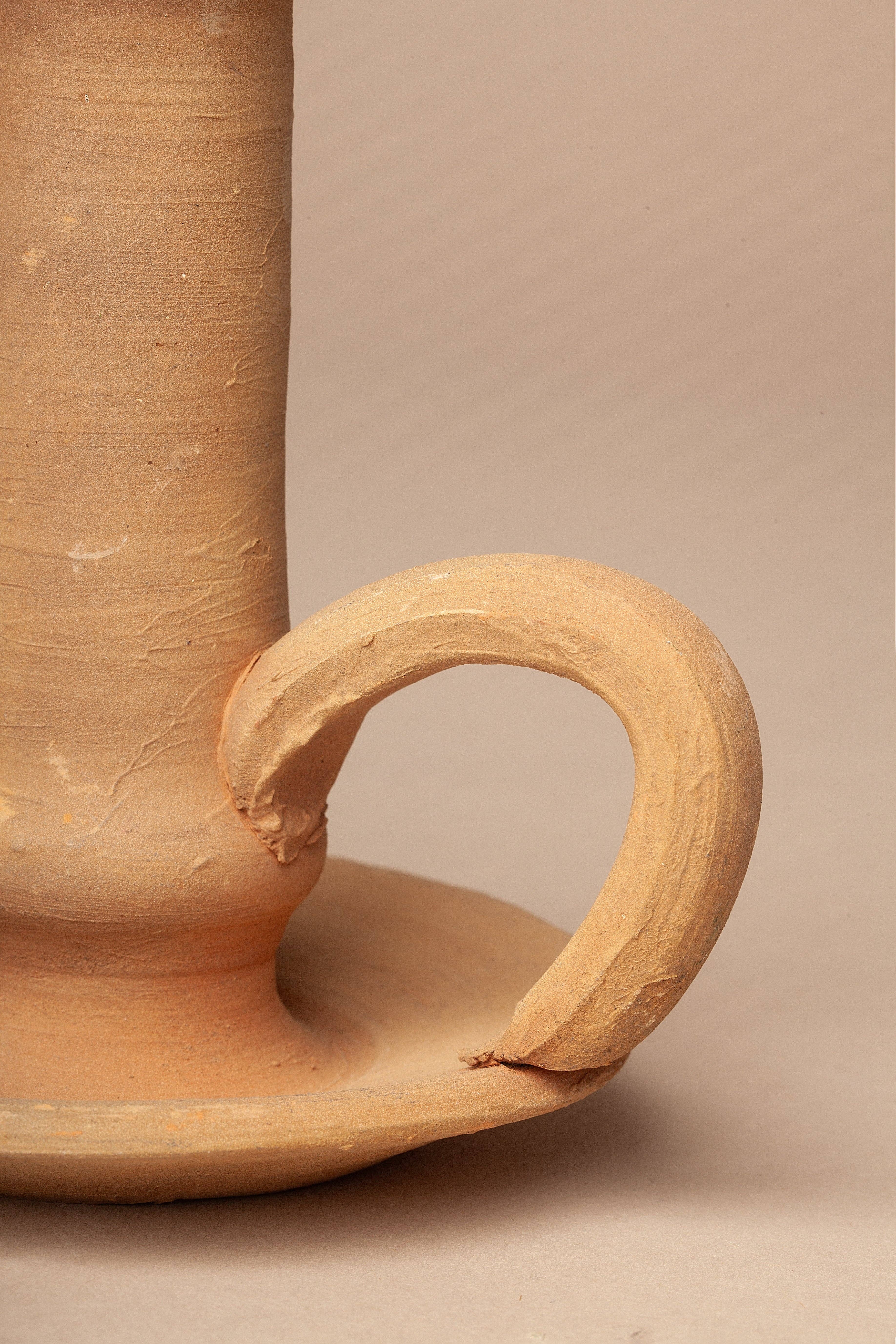 Eturel Madrid - Wholesale Candelabra - Clay handle candlestick with plate5