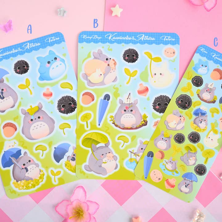 totoro anime sticker sheet kawaii cute planner for wholesale by Kawineko