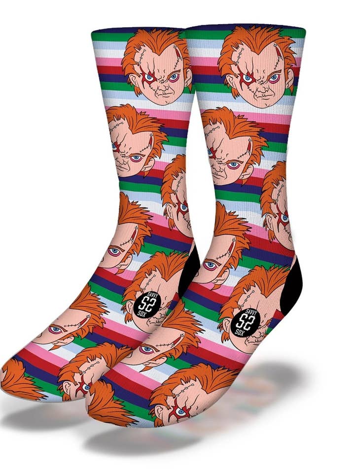 Savvy Sox - Wholesale Socks – Unisex - Chucky Doll KIller Halloween Socks0