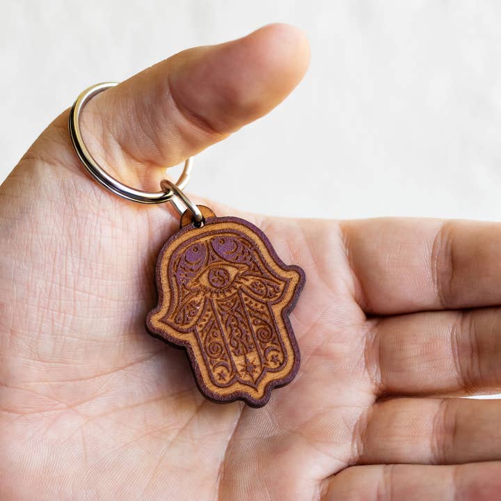 Most Amazing – Großhandel Schlüsselanhänger – Unisex – Hamsa Schlüsselanhänger aus Holz mit Reißverschluss