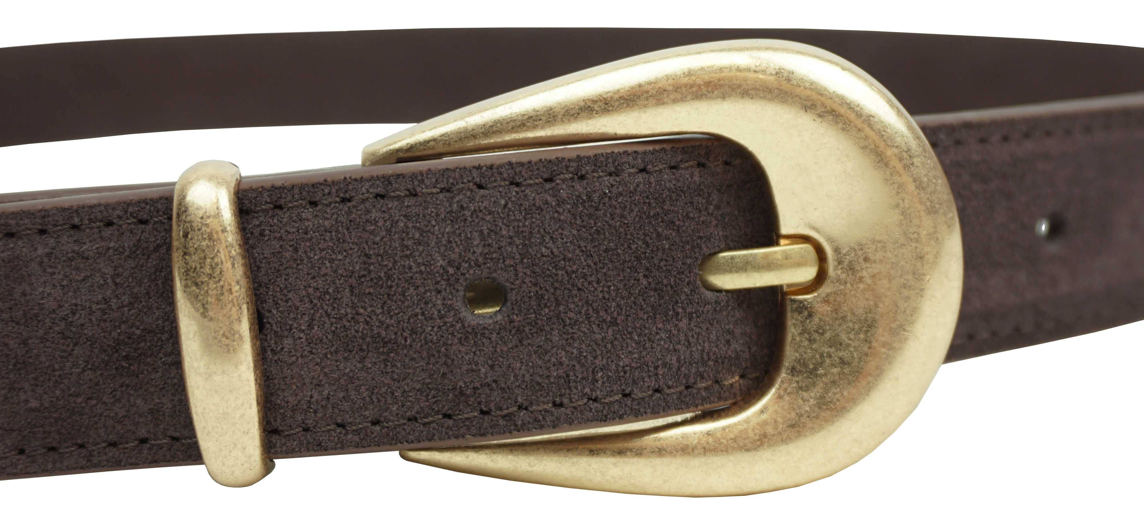 Anais - Wholesale Belt - Women's - Leather belt with gold buckle CT39593