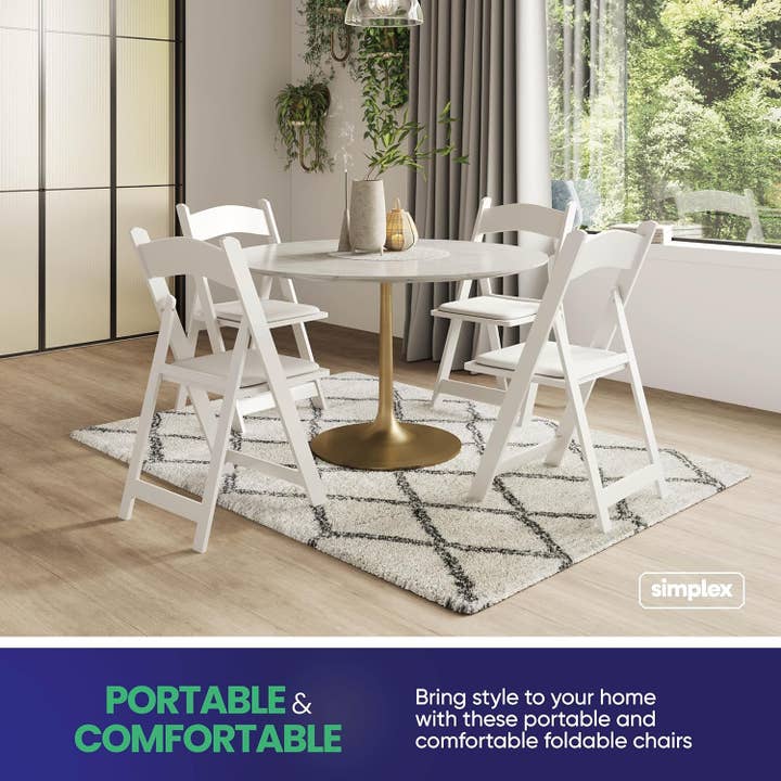 Simplex Brands - Wholesale Folding Chair - White Resin Folding Chair