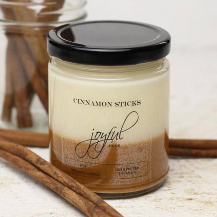 Cinnamon Sticks Soy Candle 8 oz for wholesale by Joyful Home Inc.