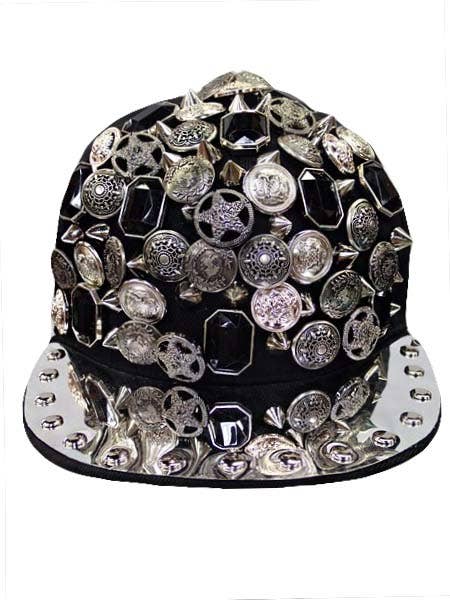 Cap Zone - Wholesale Flat Brim Cap - Unisex - Punk Rock Heavy Metal Studded Snapback2