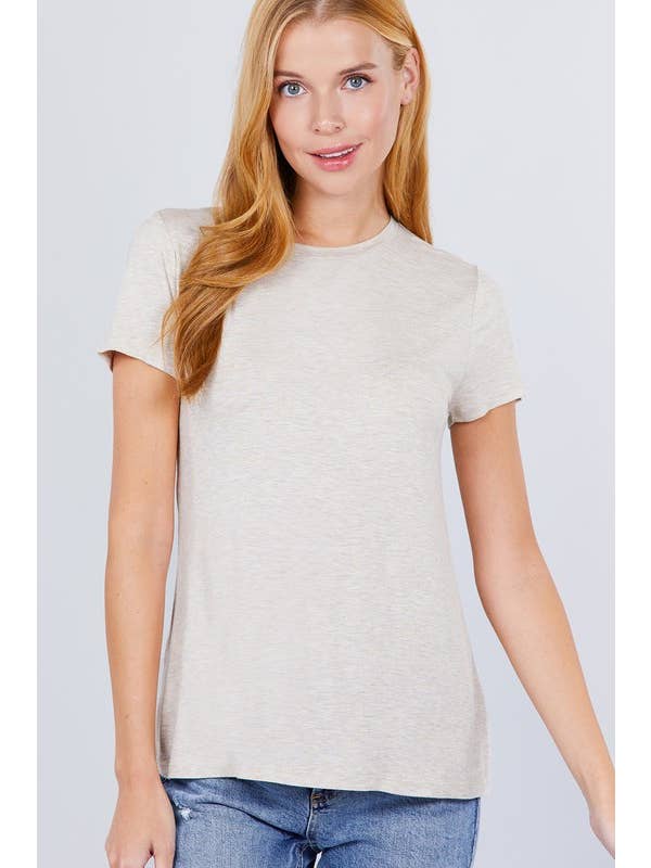 Active Basic | Active USA - Wholesale Knit Top - Women's - Short Sleeve Crew Neck Rayon Spandex Jersey Top14