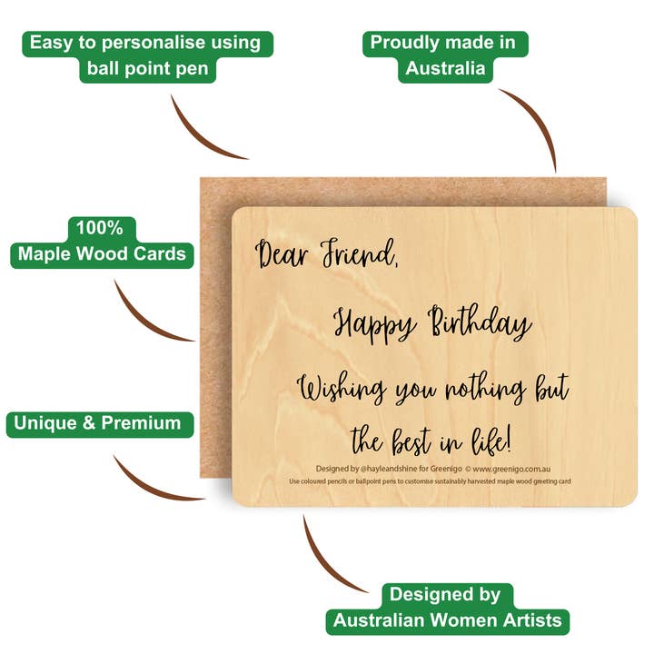 Greenigo - Wholesale Everyday greeting card - Wood Greeting Card - Farmers Market2