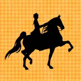 Adesivo in vinile Saddleseat Horse per la vendita all'ingrosso da parte di Bow-Dacious Designs