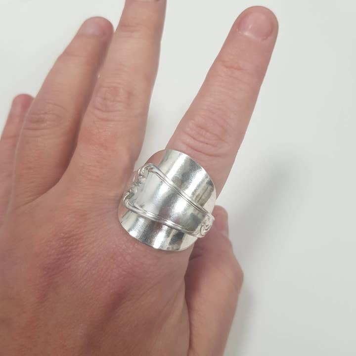 Gleamlety – Engroshandel Statementring – Sølv Spoon Ring2