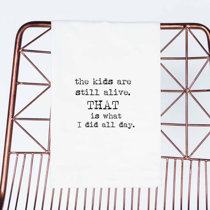 Lustiges Geschenktuch, Die Kinder leben noch, Eltern-Mama für den Großhandel von Aspen Lane