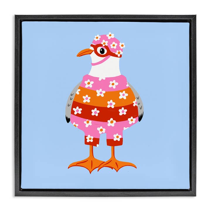 Sassy Seagull Wetsuit Floating Frame for wholesale by Stupell Industries