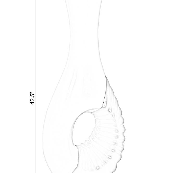 Quickway Imports - Vendita all'ingrosso Vasi - Grande vaso da pavimento moderno bianco e nero - 43 pollici di altezza4