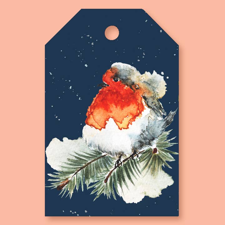 studio frewb - Wholesale Gift Tag - British Wildlife Christmas gift tags (6 tags per pack)5