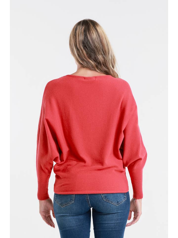 TINA Stephens Italy/Tees By Tina – Großhandel Strickpullover – Damen – Mylah Seriously Weicher Fledermaus-Pullover (BLS413)70