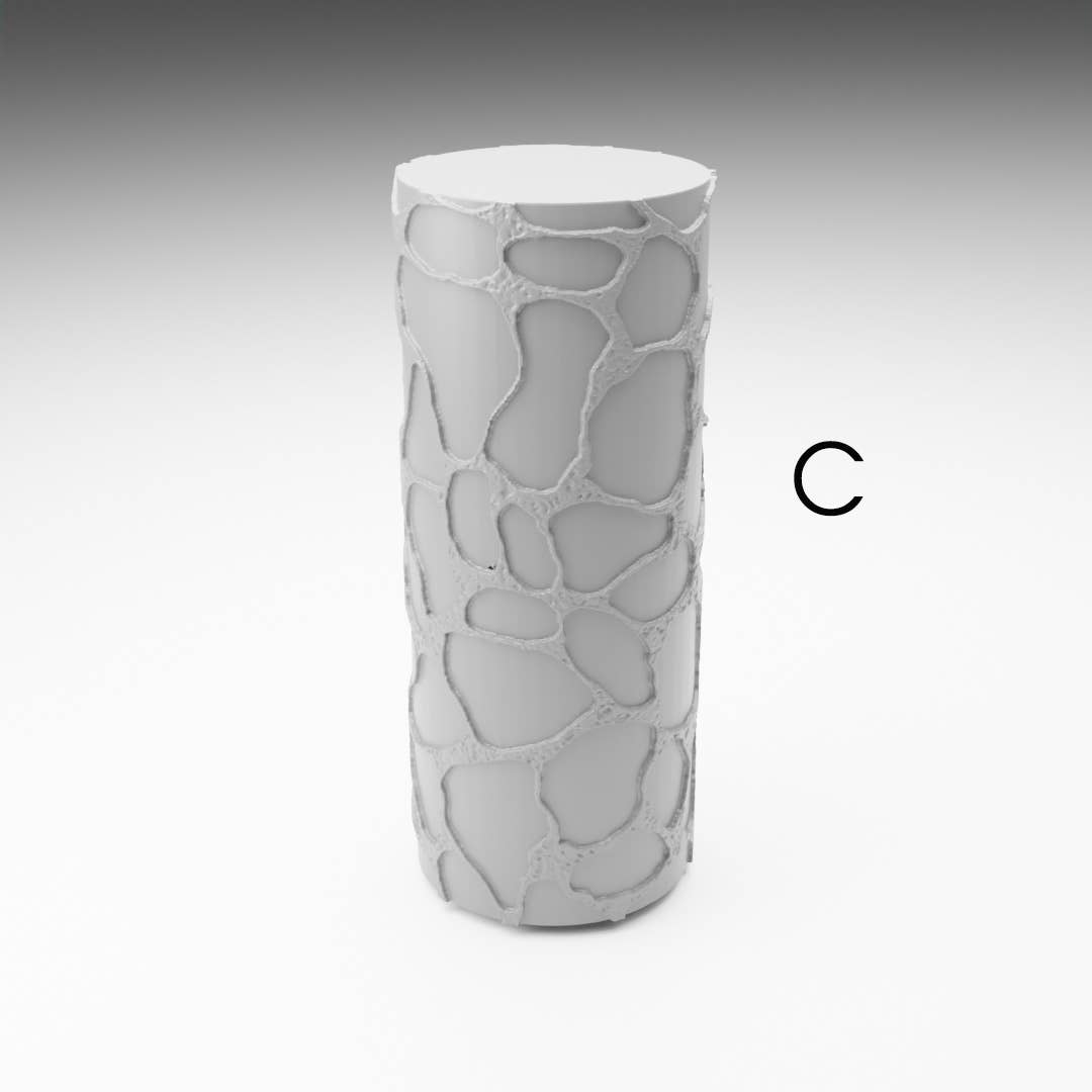 Charles Prints - Wholesale DIY Craft Kit - Textured Rollers Set 1 | D&D Terrain 28mm | 32mm | Dungeons3