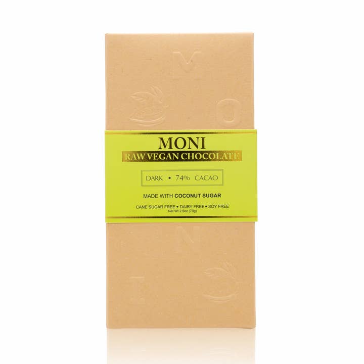 Dark Raw Vegan 74% Cacao for wholesale by MONI