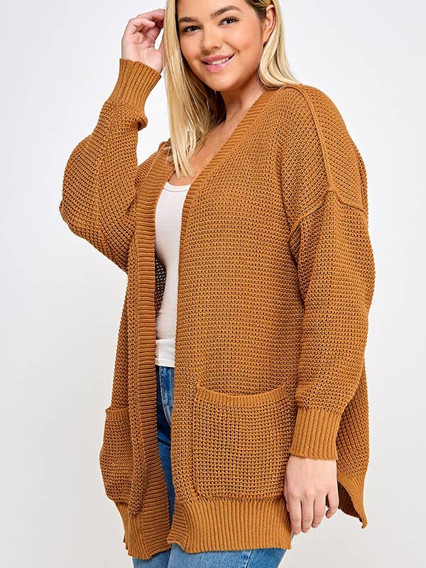 Pull cardigan en crochet grande taille - CL2406P pour la vente par Haute Fox Plus Size & Contemporary