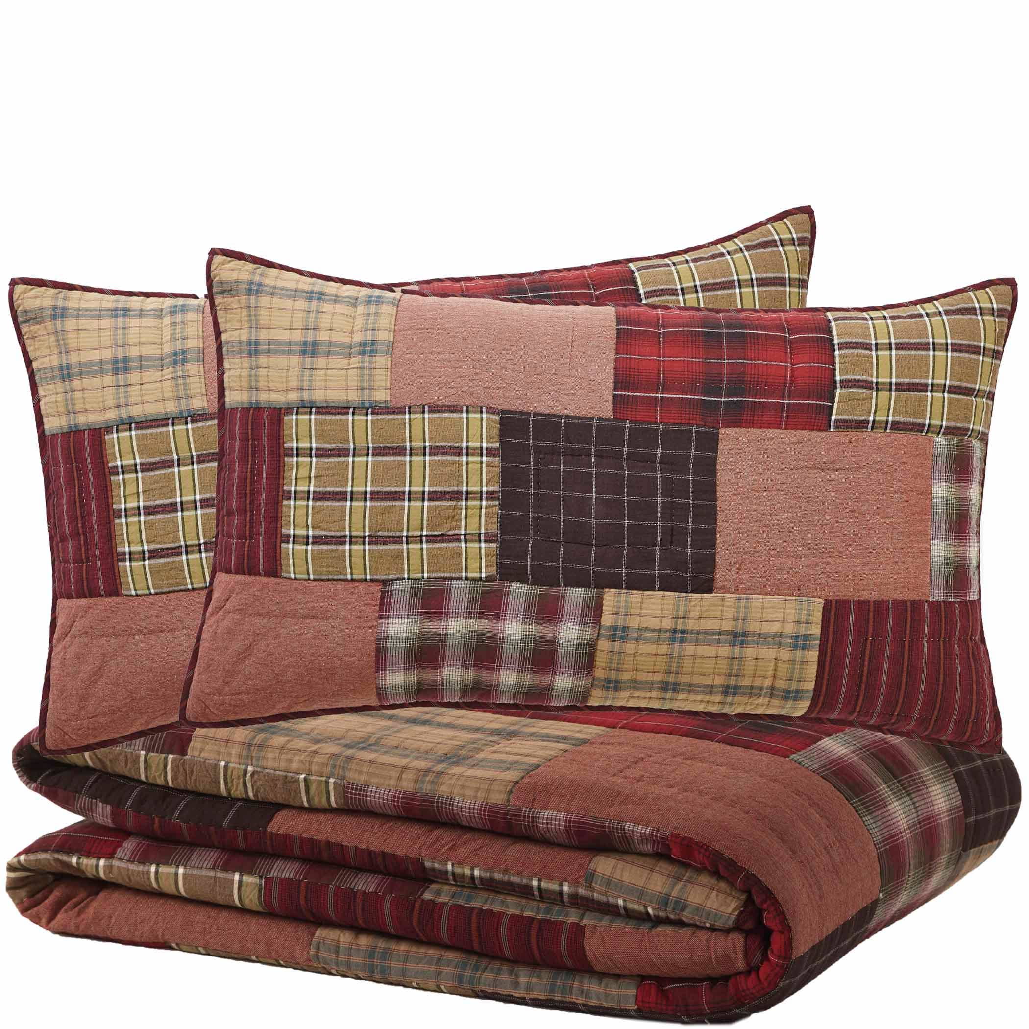 VHC Brands - Wholesale Bedding Set - Wyatt California King Quilt Set; 1-Quilt 130Wx115L w/2 Shams 21x377