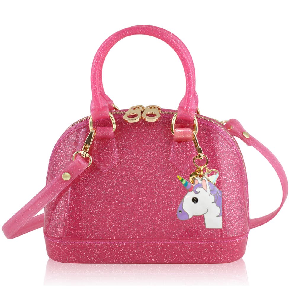 Carrying Kind - Wholesale Crossbody Bag - Kids - Cate in Hot Pink Sparkle: Charming Addition0