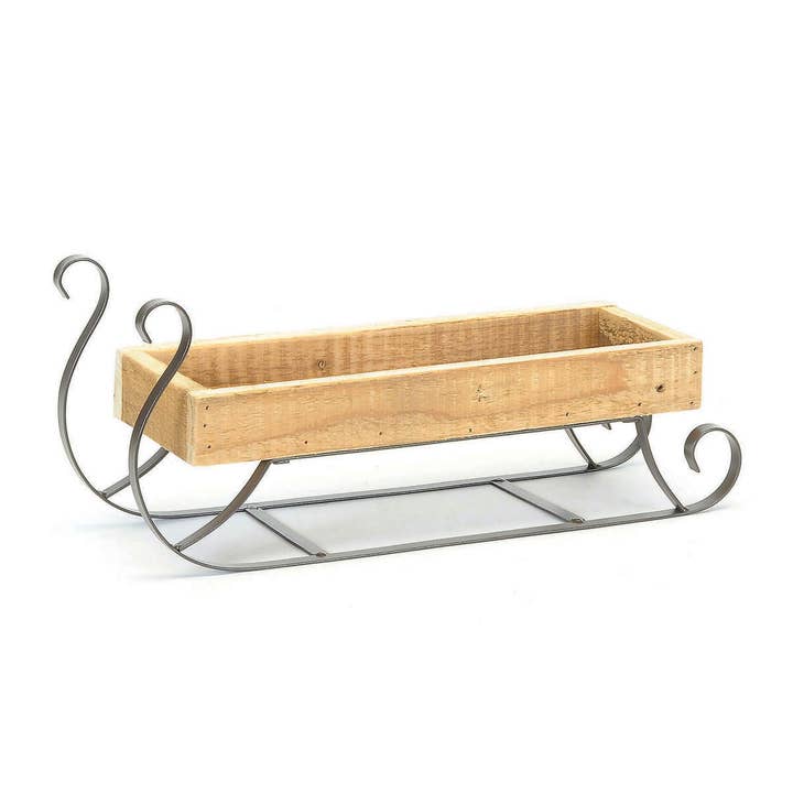 Bacon Basketware - Wholesale Christmas Decoration - OLD WOOD GIFT SLEIGH