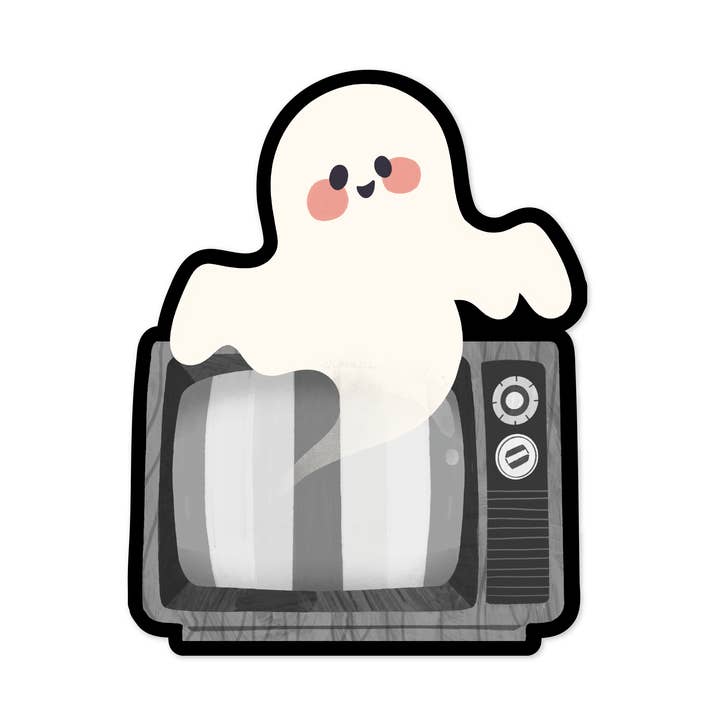 Ghost TV Vinyl Sticker for wholesale by Little Sisters Studio