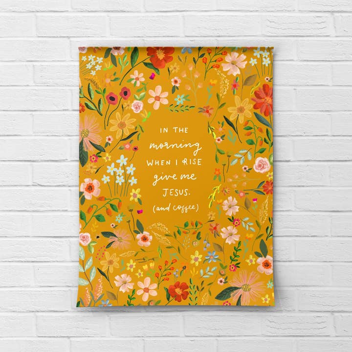 When I Rise Fine Art Print 8x10 (Mustard) for wholesale by Fawnly