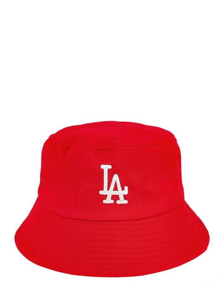 Chapeau Bob brodé blanc LA 3D 091 pour la vente par anbfashion