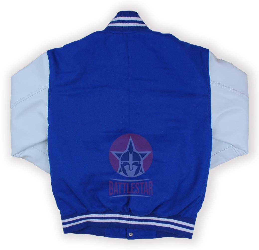 Eastworth Industries - Wholesale Varsity/Baseball Jacket - Men's - Royal Blue Wool Varsity Jacket White Pure Leather Sleeves1