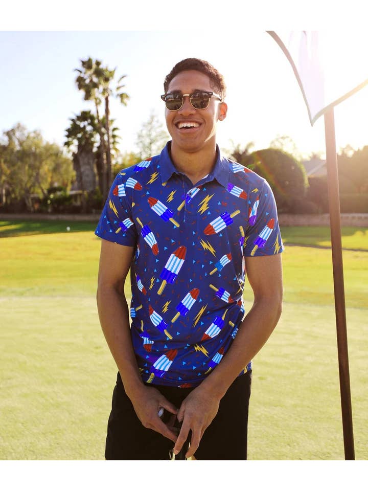 Tipsy Elves - Wholesale Polo – Men’s - Grand Finale Golf Polo Shirt - Men's Patriotic Golf Apparel2