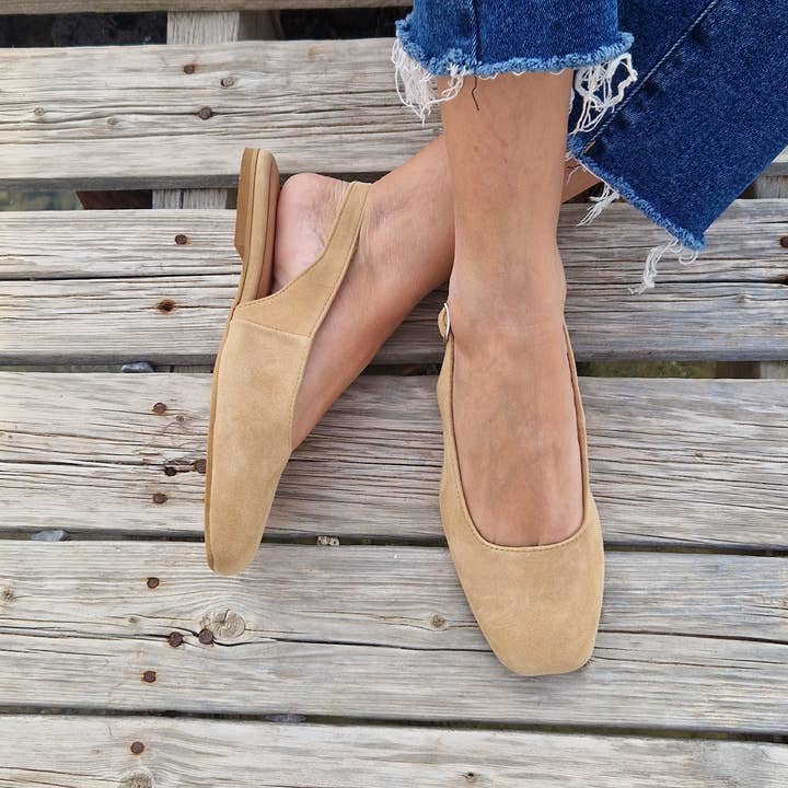 Madammeshushu – wholesale Flats – Women’s – Black Ballerina Slingback flat shoes for women