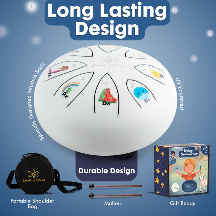 Sounds Of Silence Drums - Wholesale Musical Toy - Kids & Baby - Dylan's Dream Drum Steel Tongue Drum Songbook, Bedtime Story