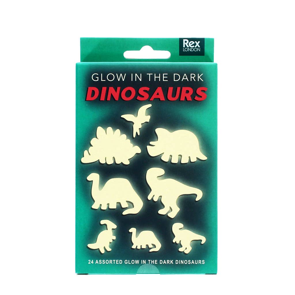 Rex B2B - UK – wholesale Sticker – Child & baby – Glow in the dark stick-on shapes (box of 24) - Dinosaurs0