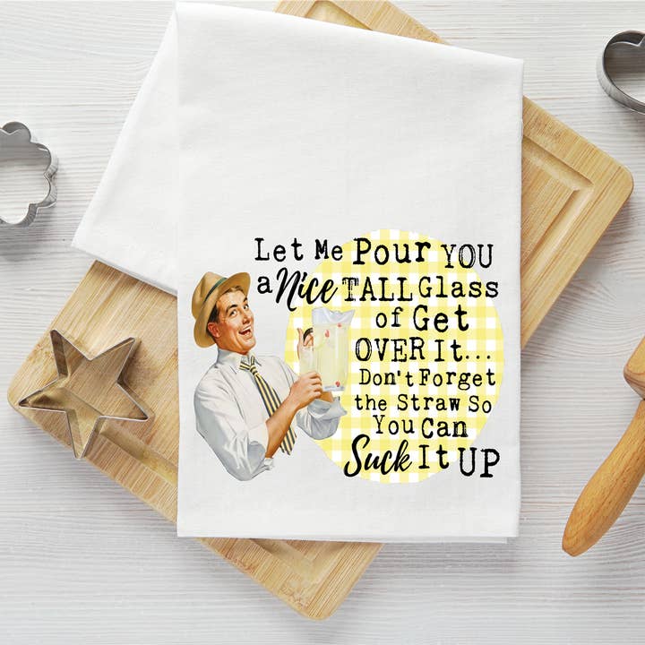 Suck it Up Tea Towel for wholesale by 316 Legacy LLC