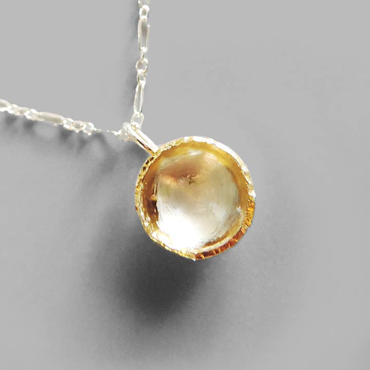 Handcrafted mixed metal Broken Top Necklace for wholesale by McKenzie Mendel Jewelry